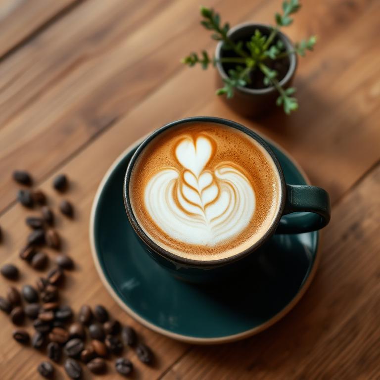 Latte with latte art