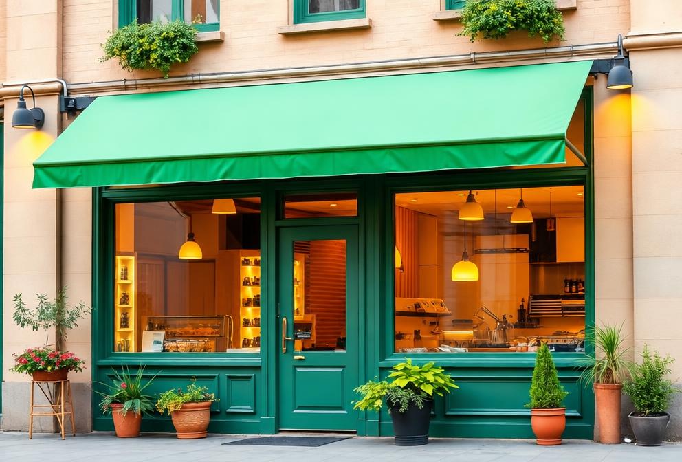 Illustrative café listing with clear details